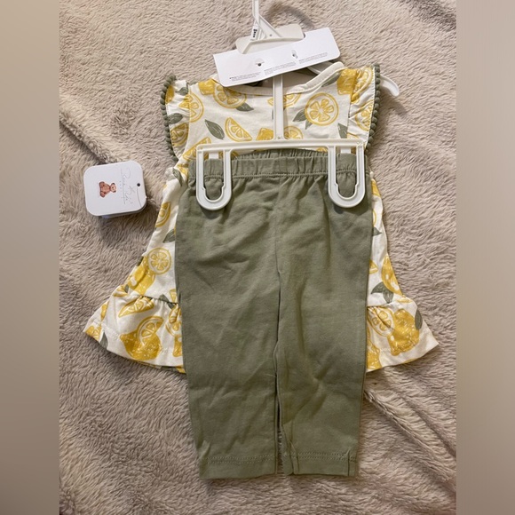 NWT Rene Rofe Boutique Baby Lemon Patterned Dress Set - Picture 6 of 7